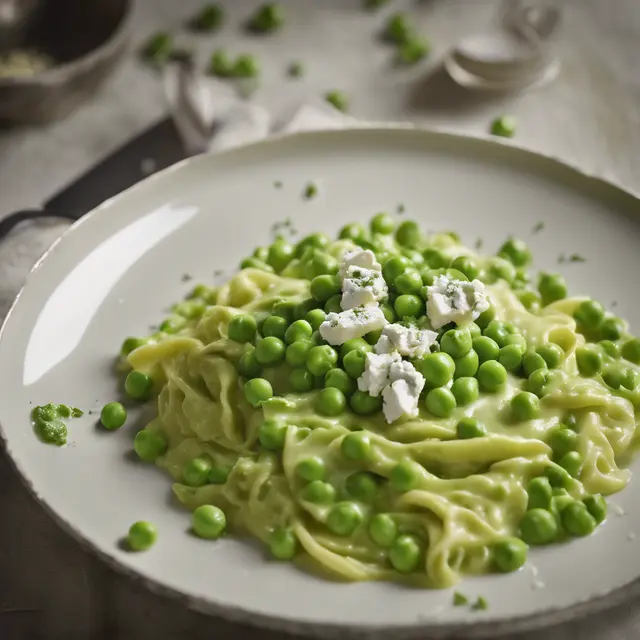 Foto de Green Pea and Goat Cheese Sauce for Macaroni