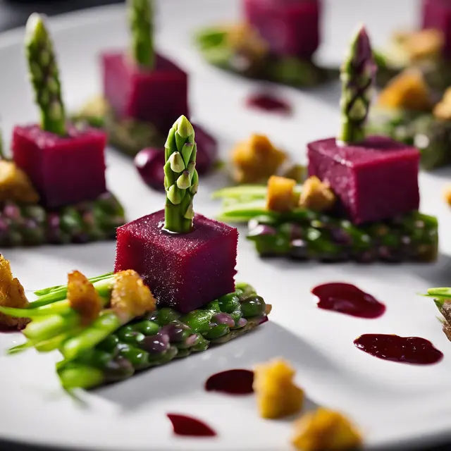 Foto de Asparagus and Beetroot Canapé