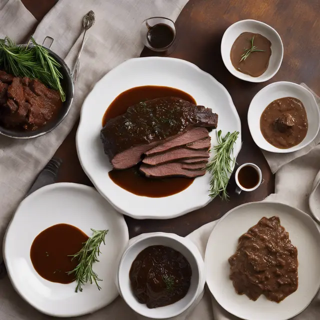 Foto de Mole-Braised Beef Brisket with Gravy