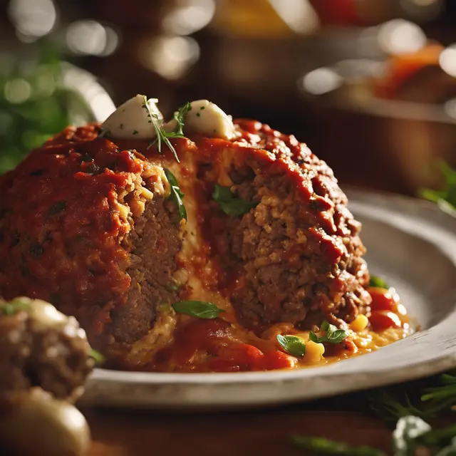 Foto de Italian-Style Beef and Pork Meatball Cake