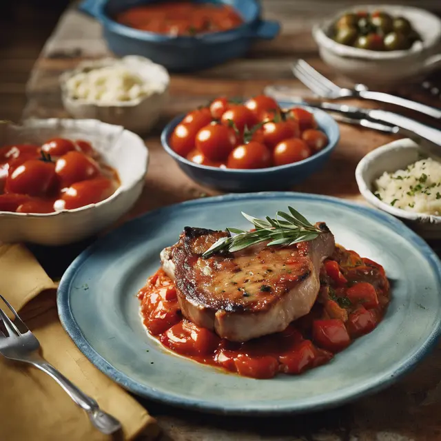 Foto de Pork Chops with Tomato and Olive