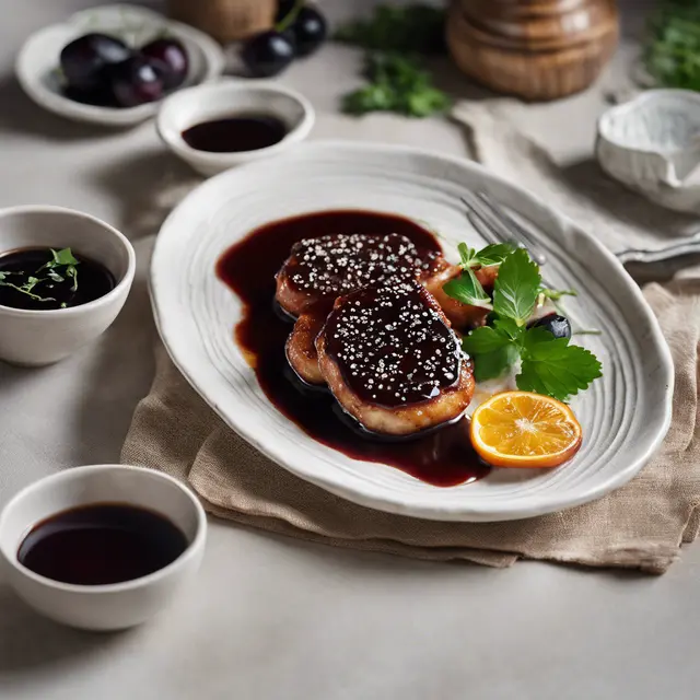 Foto de Pork Cutlets with Black Plum Sauce