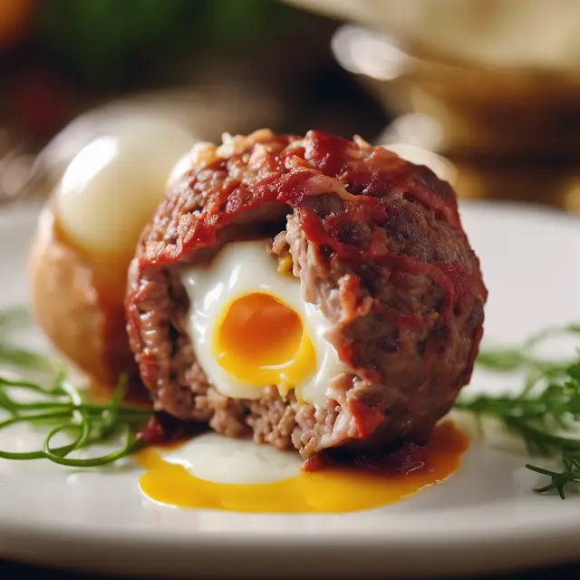 Foto de Meat Ball Stuffed with Egg