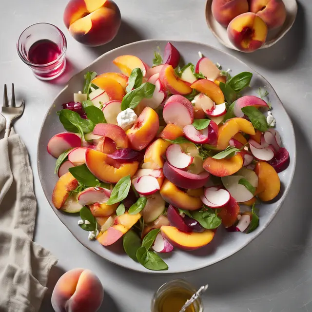 Foto de Peach and Vegetable Salad, Panzanella Style