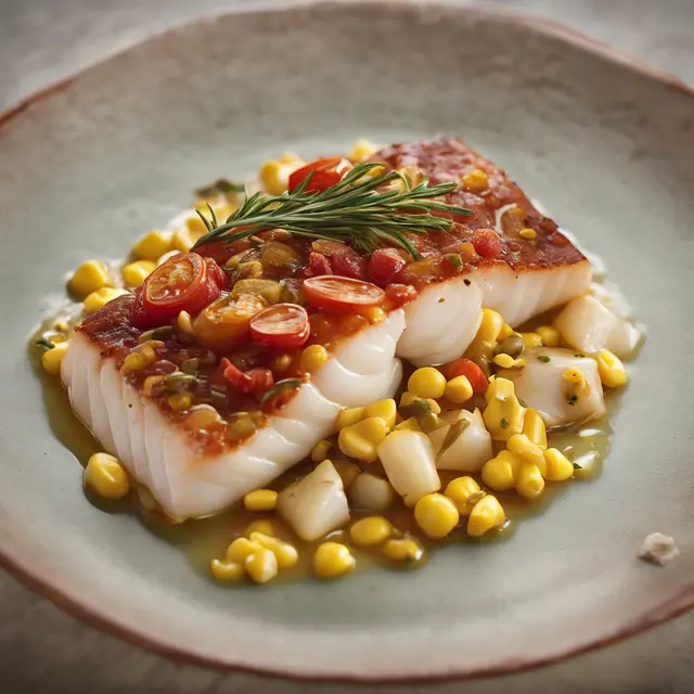 Foto de Cod with Corn Kernels