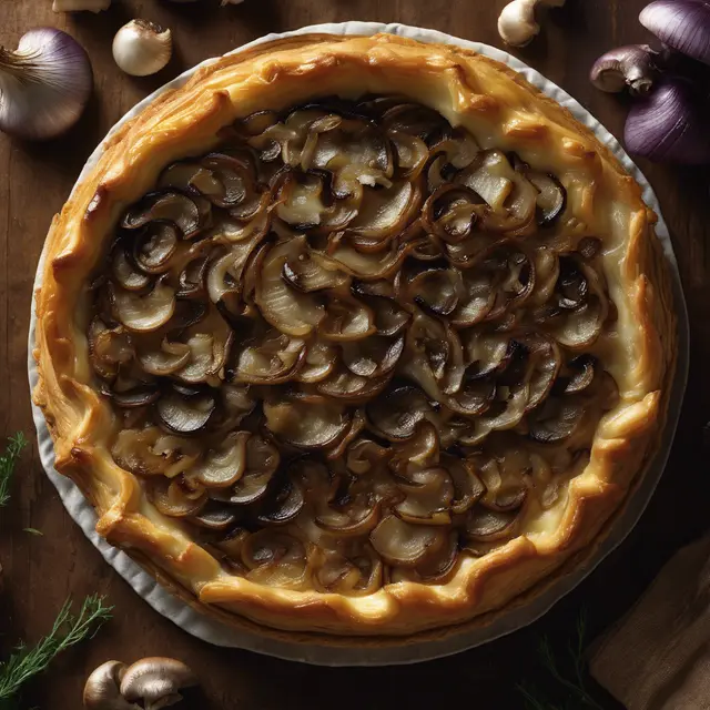 Foto de Caramelized Onion and Mushroom Tart