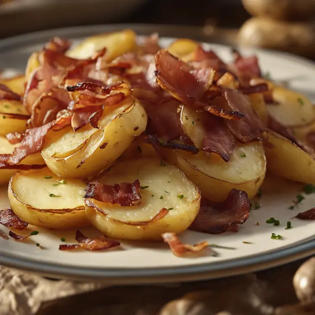 Foto de Fried Potato with Bacon and Onion