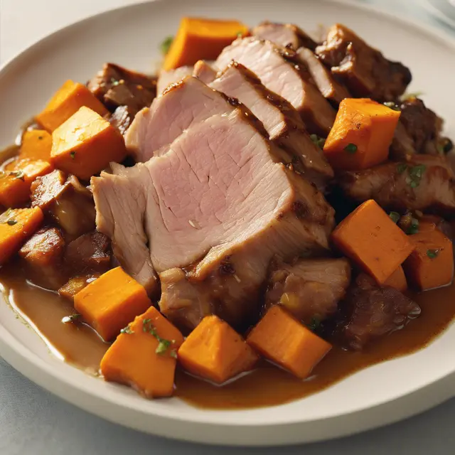 Foto de Braised Pork with Sweet Potato and Corn