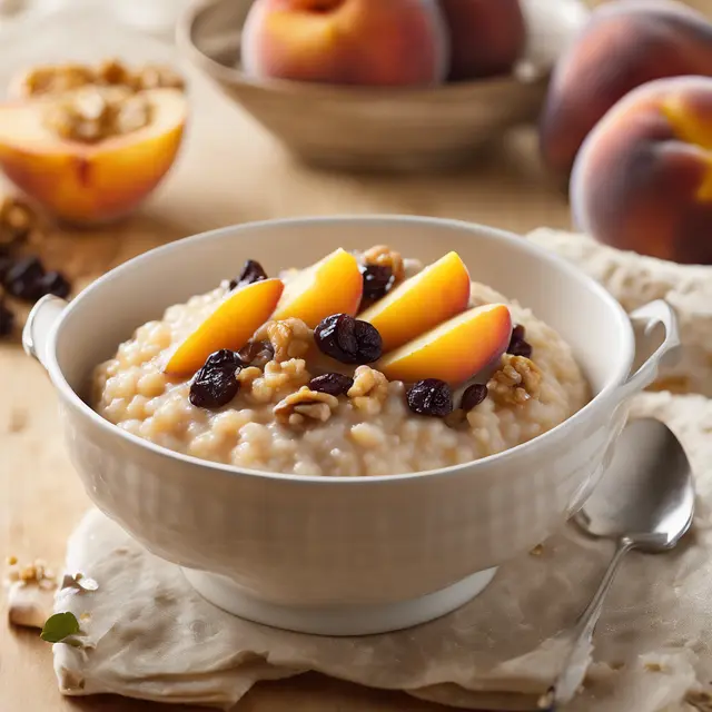 Foto de Peach Pudding Risotto with Walnuts and Raisins