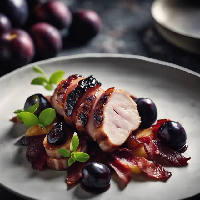 Foto de Pork Loin with Black Plums and Bacon