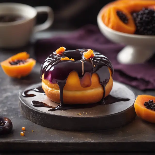 Foto de Doughnut with Damson and Papaya