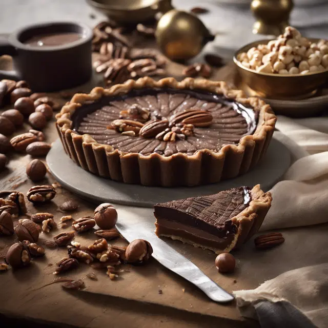 Foto de Chocolate Tart with Pecan and Hazelnut