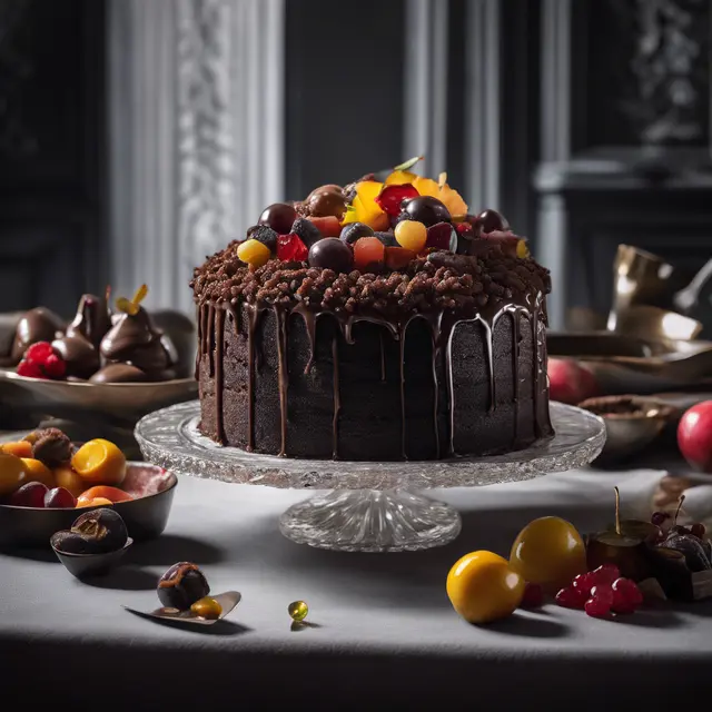 Foto de Chocolate Cake with Crystallized Fruits