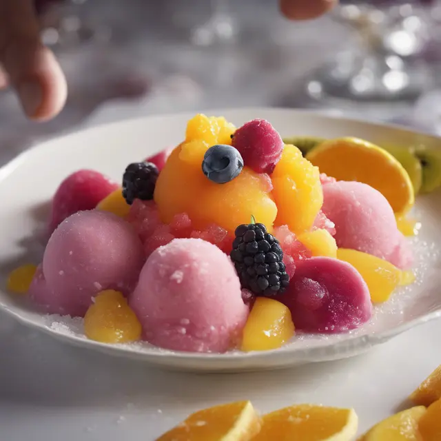 Foto de Fruit Sorbet with Crystalized Fruits