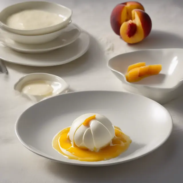 Foto de Pudding with Egg Whites and Peaches