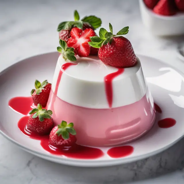 Foto de Strawberry and Coconut Panna Cotta