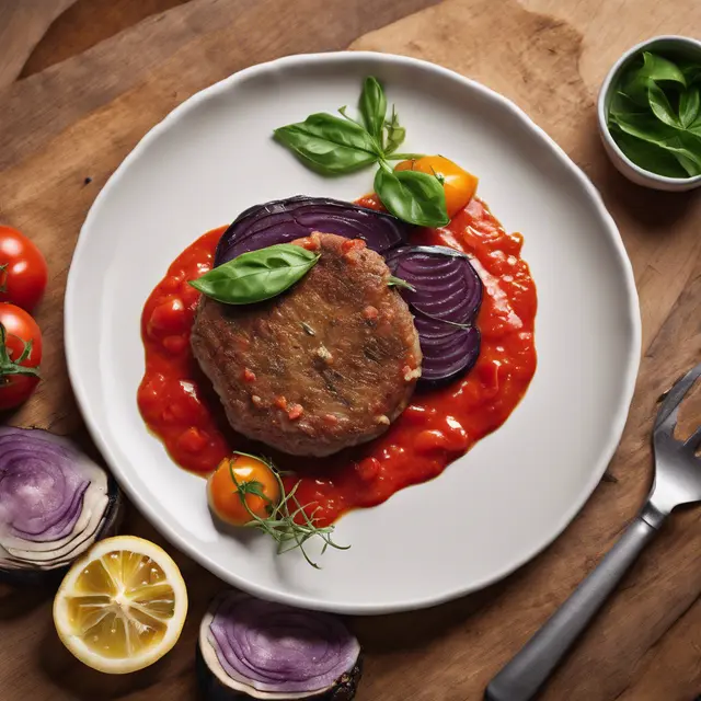 Foto de Wild Boar Cutlet with Tomato and Eggplant