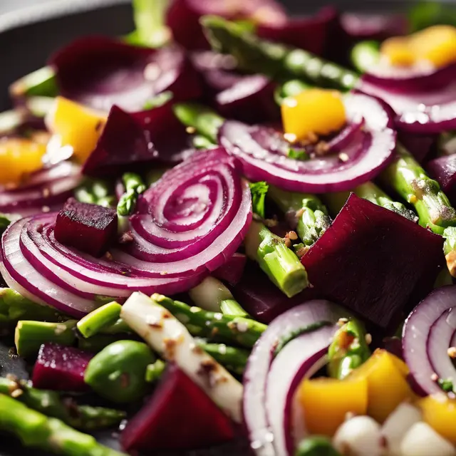 Foto de Onion, Asparagus, and Beet Salad