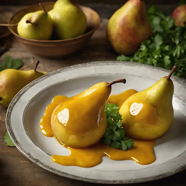 Foto de Pears with Mango Sauce