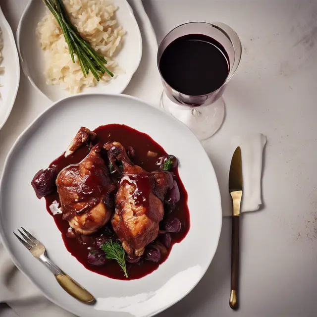 Foto de Chicken Braised in Red Wine