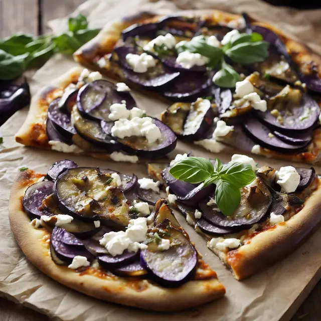 Foto de Eggplant and Cottage Cheese Pizza