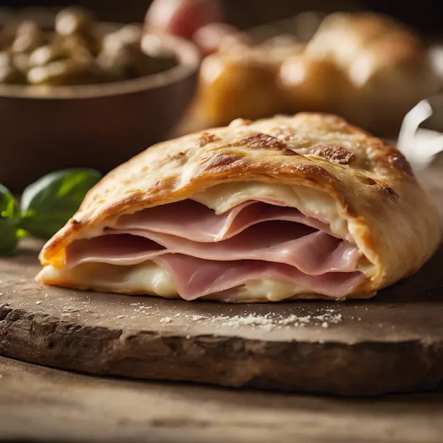 Foto de Ham and Mozzarella Calzone