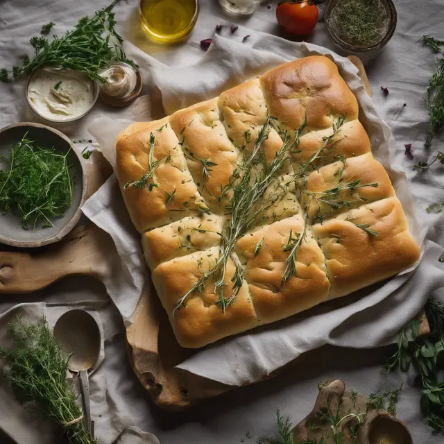 Foto de Basic Focaccia Bread with Herbs Recipe (English Translation)