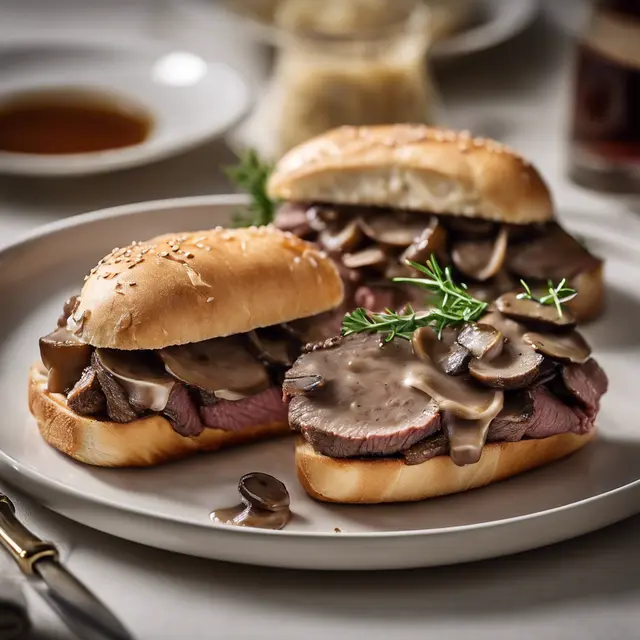 Foto de Beef Sandwich with Mushroom Gravy