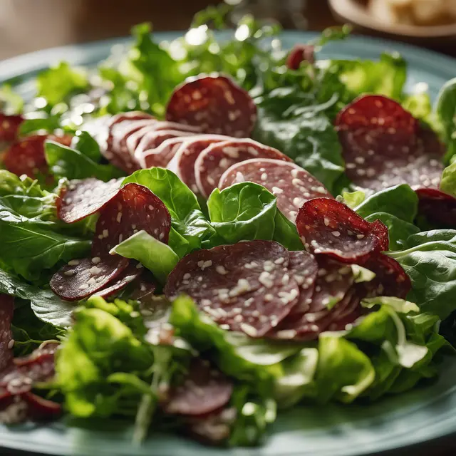 Foto de Leafy Greens Salad with Salami