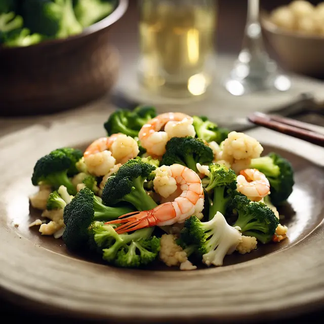 Foto de Broccoli and Cauliflower with Garlic Shrimp