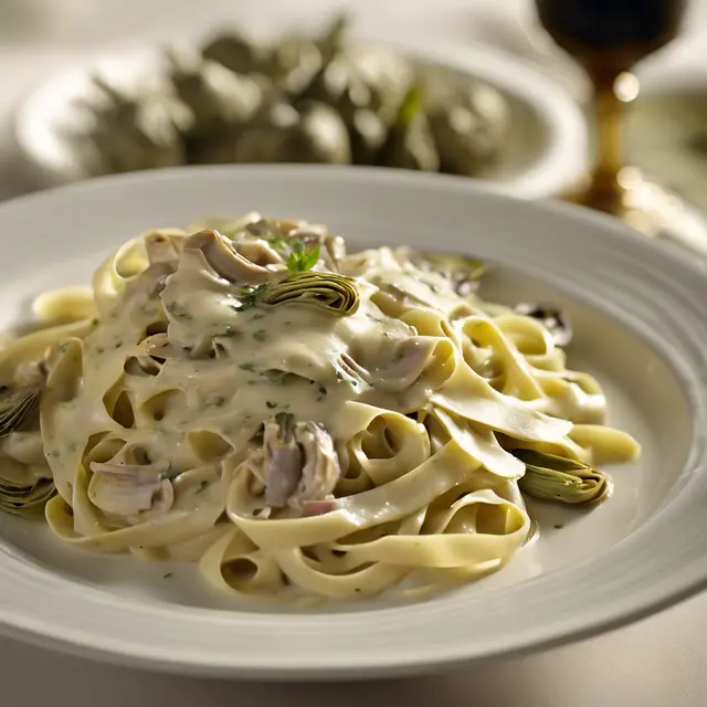 Foto de Fettuccine with Artichoke Cream Sauce