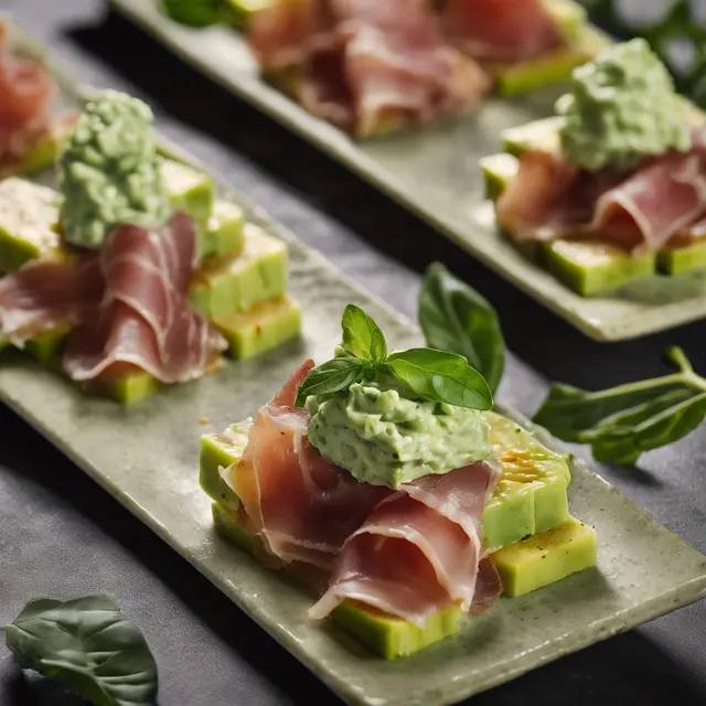 Foto de Avocado Salad with Prosciutto Rollups