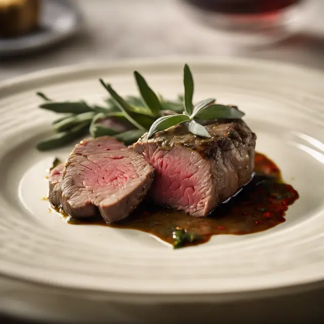 Foto de Beef Tenderloin with Sage (Filé mignon com sálvia)