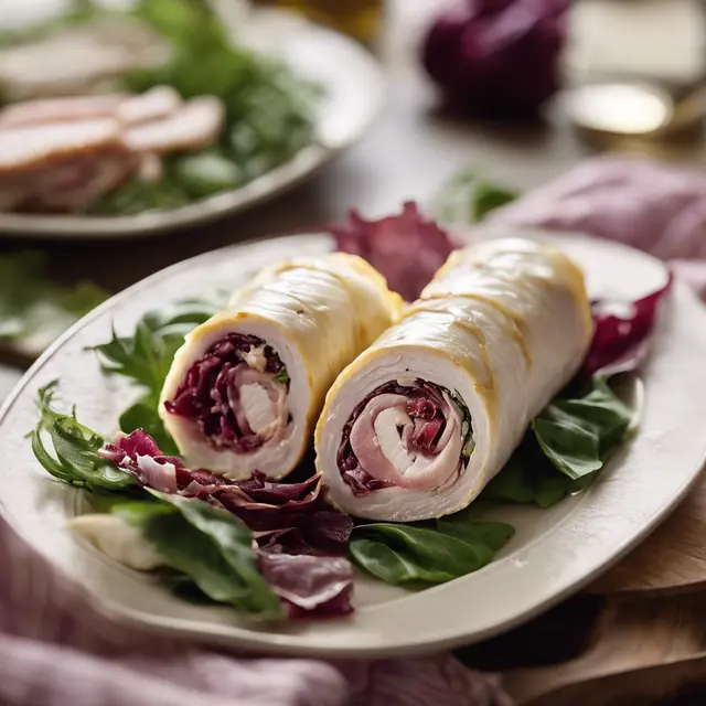 Foto de Italian-Style Turkey Breast Roll with Radicchio and Prosciutto