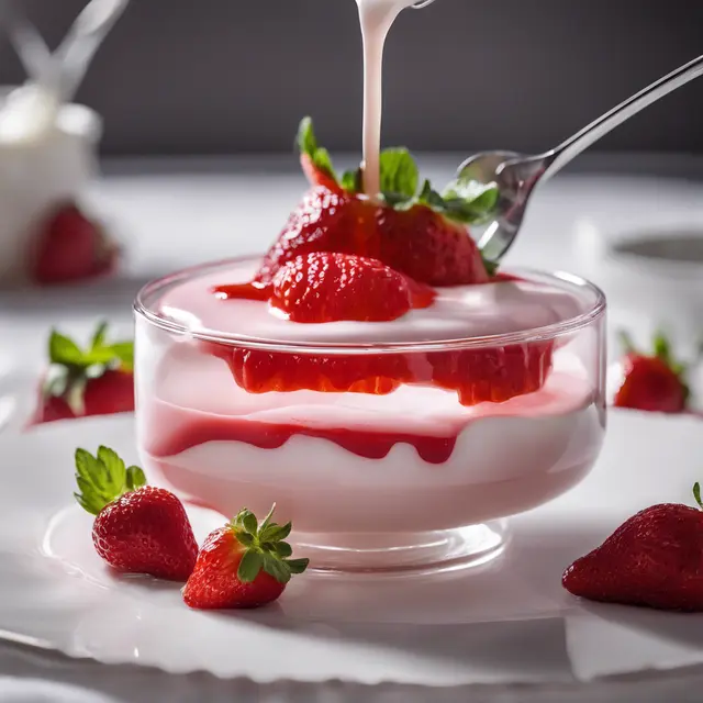 Foto de Strawberry Jellatin with Yogurt Sauce