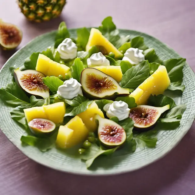 Foto de Green Fig and Pineapple Salad with Whipped Cream