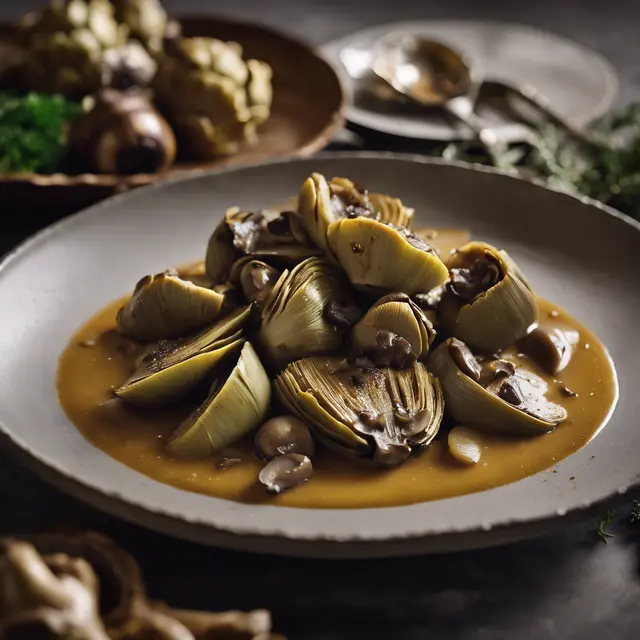 Foto de Sautéed Artichoke Hearts with Mushroom Gravy