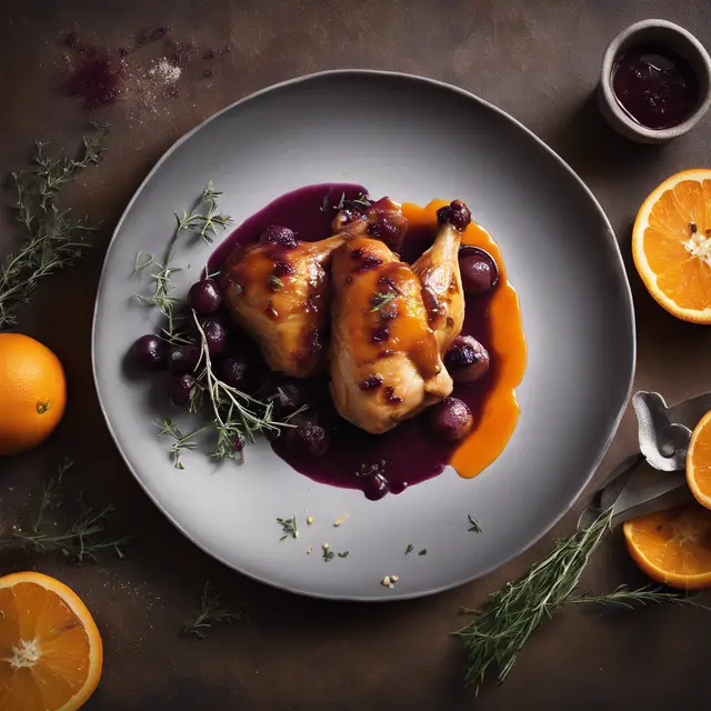 Foto de Chicken with Orange and Damson Sauce