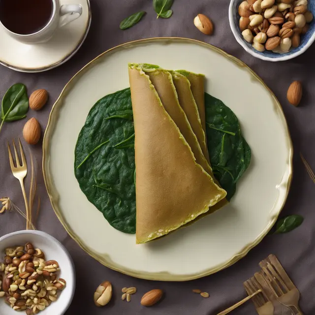 Foto de Whole Wheat Pancake with Spinach and Nut Filling