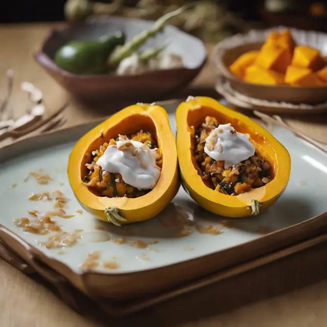 Foto de Stuffed Japanese Squash with Coconut Cream