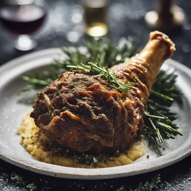 Foto de Lamb Shank in Crust of Salt