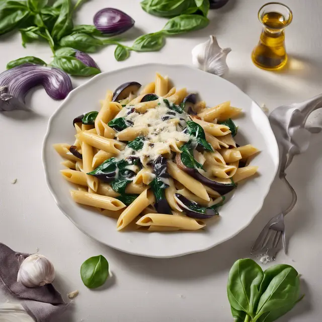 Foto de Penne with Eggplant and Spinach