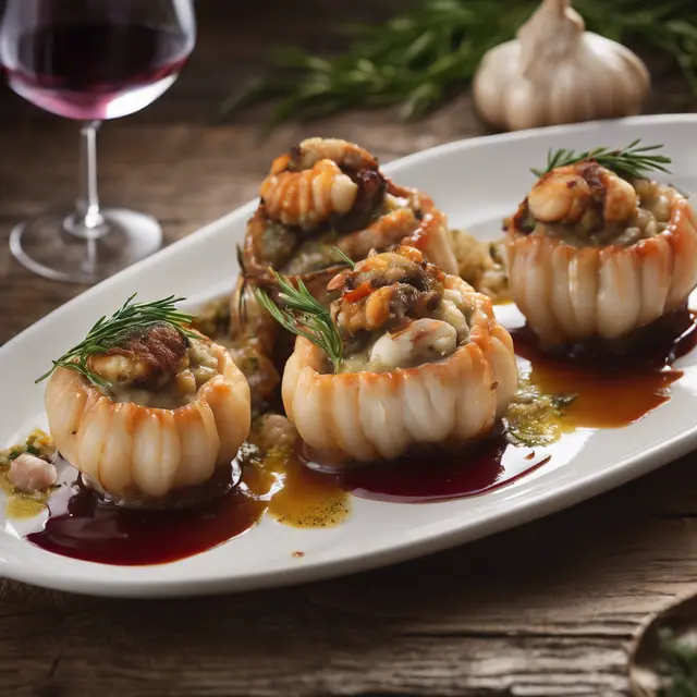 Foto de Stuffed Lulas with Wine Sauce