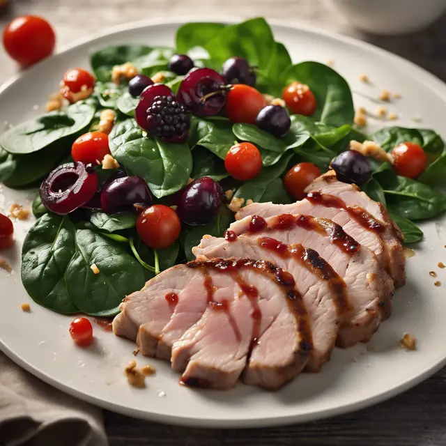 Foto de Spinach Salad with Pork Chops