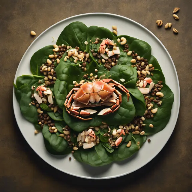 Foto de Spinach and Walnut Salad with Crab