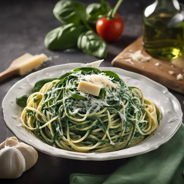 Foto de Spinach Linguine with Parmesan Cheese