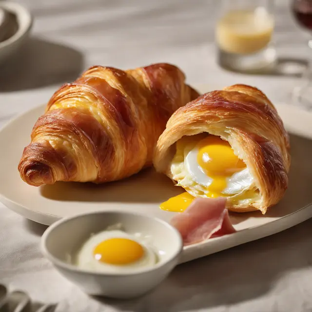 Foto de Egg and Prosciutto Croissant