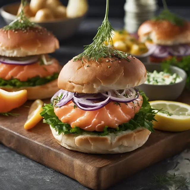 Foto de Smoked Salmon Burgers