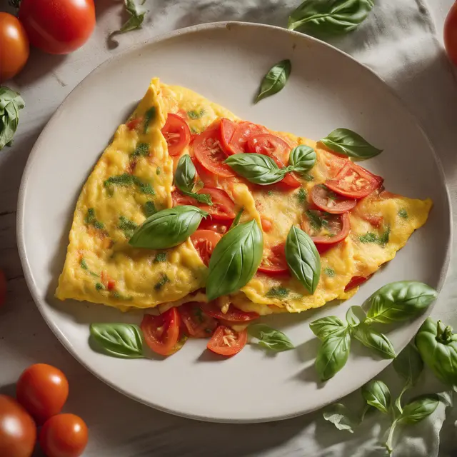 Foto de Tomato and Basil Omelette