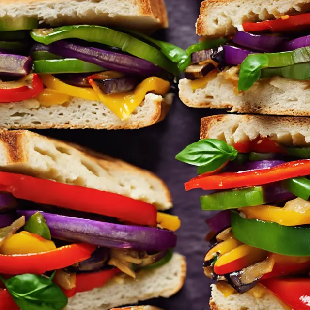 Foto de Eggplant and Bell Pepper Sandwiches